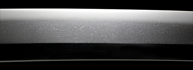 備前国住長船五郎左衛門尉清光作之 天文二十一年二月日・鍛え肌